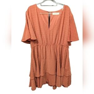 A Beautiful Soul NWT Tiered Flutter Sleeve Dress Sz A/1X